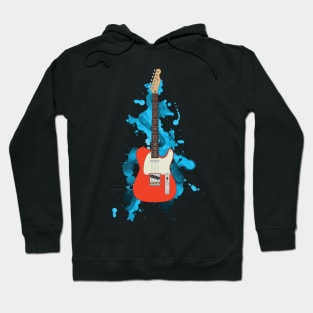 T-Style Electric Guitar Fiesta Red Color Hoodie